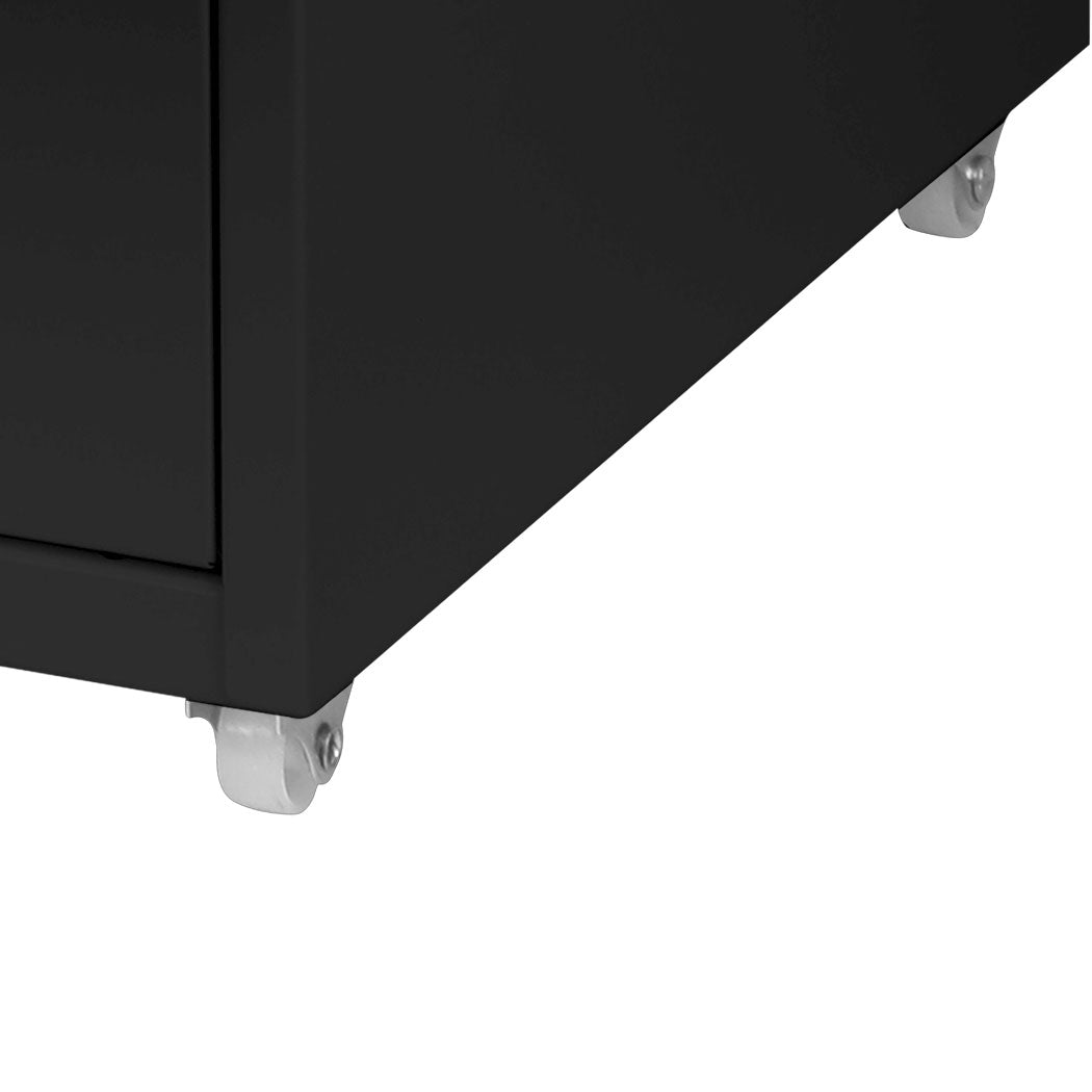 Levede 8 Drawer Office Cabinet Drawers Black-1917016720166490116