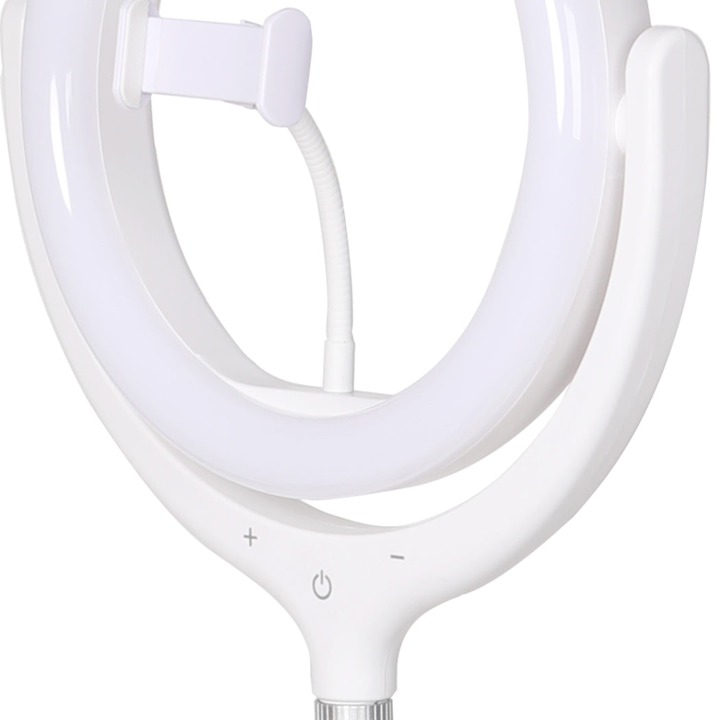 12'' LED Ring Light with Tripod Stand White-1919892833343508484