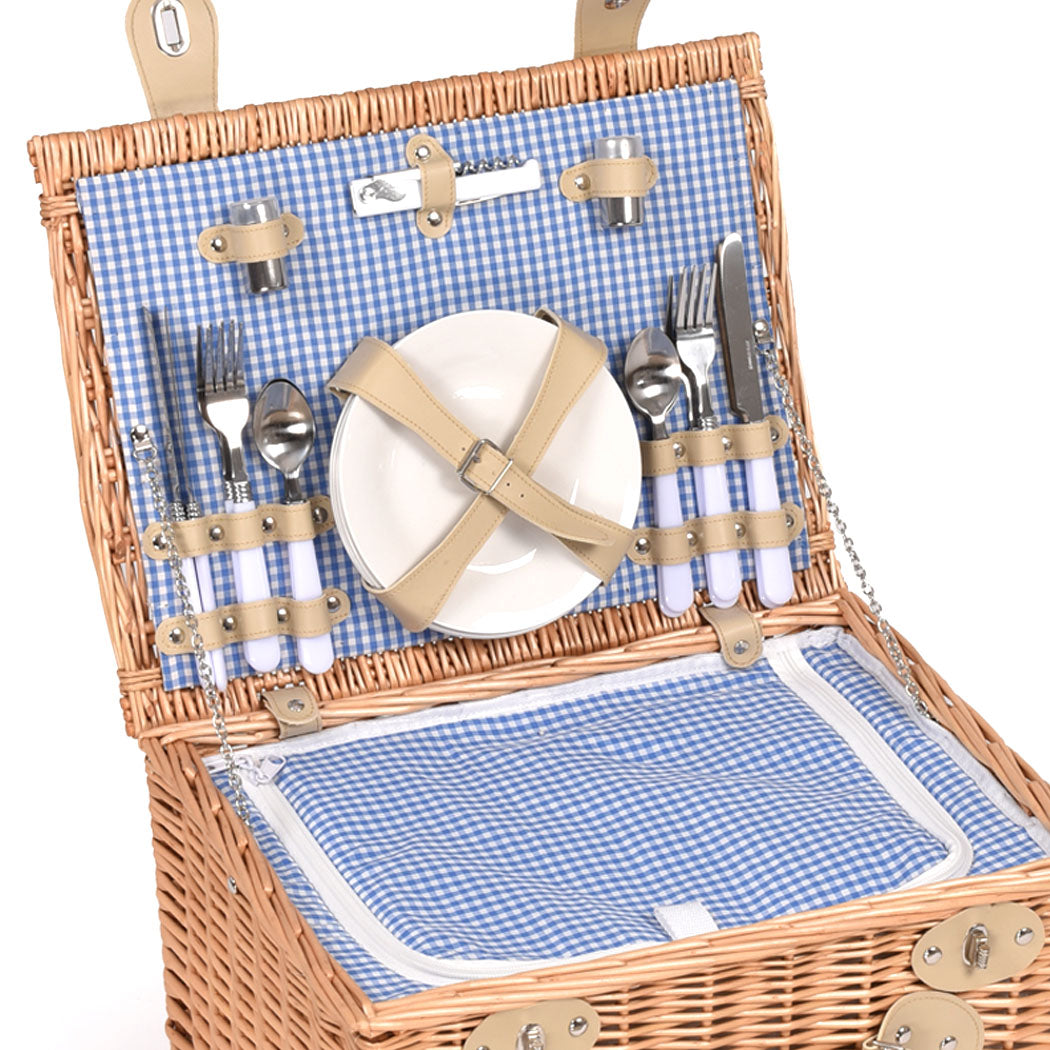 4 Person Picnic Basket Baskets Set Outdoor-1942353783703080964