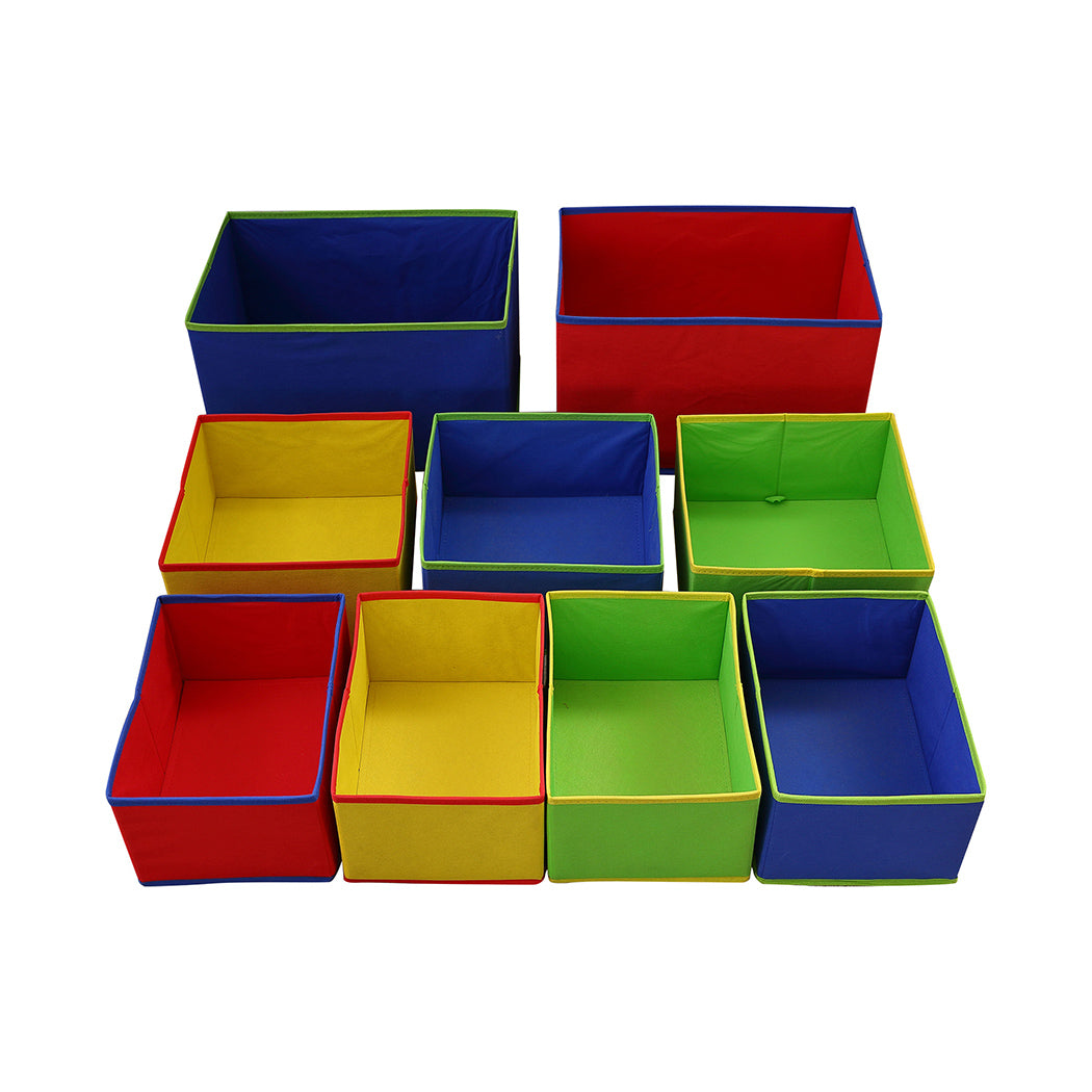 Levede Kids Toy Box 9 Bins Storage Rack White-1917016718413271044