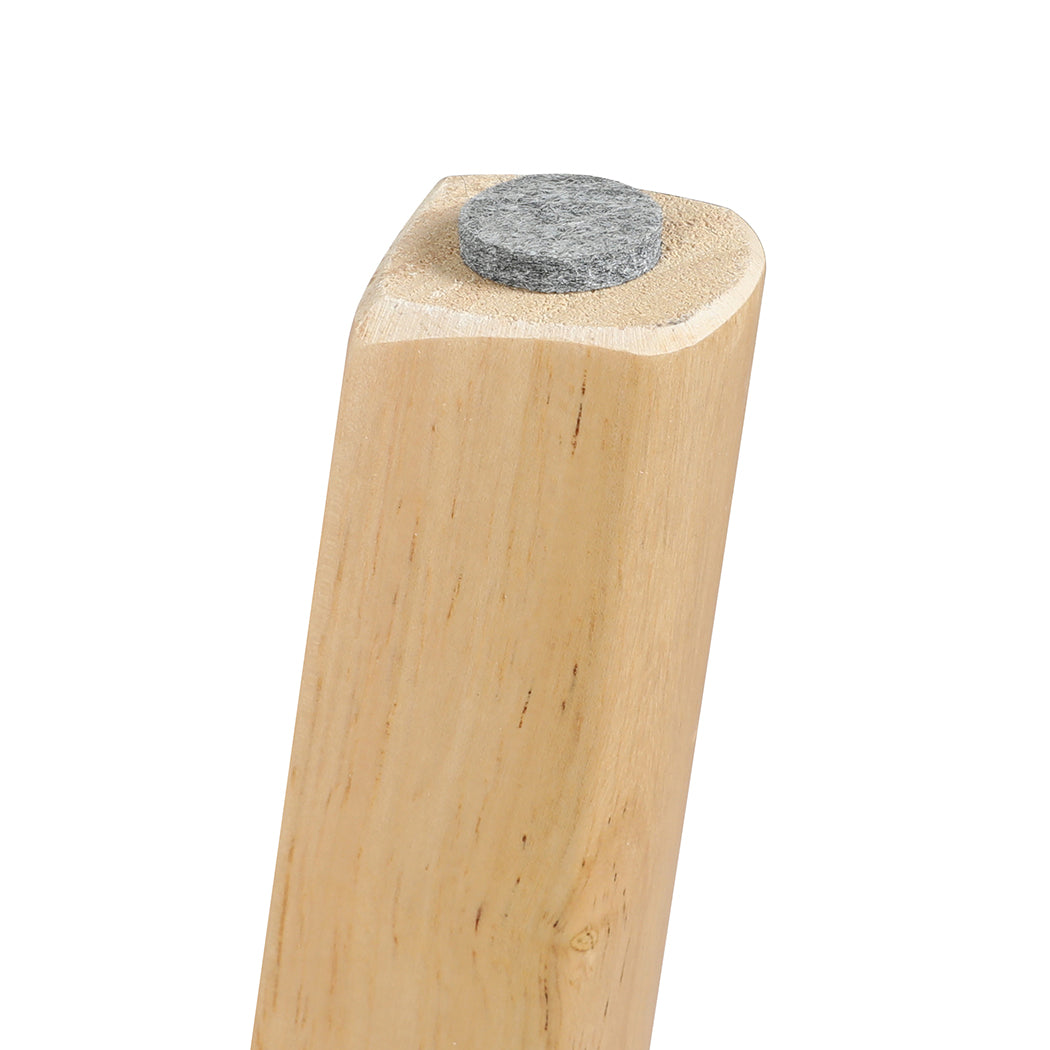 Levede Dining Table Round Rubberwood Base 100cm Natural 100 CM-1910113303351398404