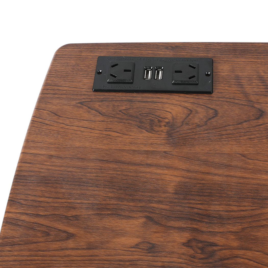 Levede Standing Desk Height Adjustable Brown-1910113012547719172