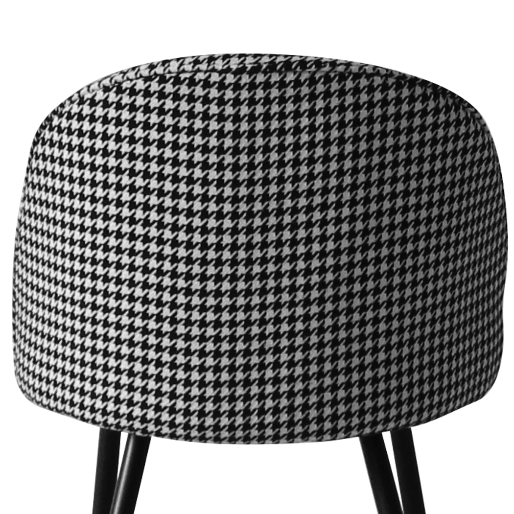 Levede 2x Dining Chairs Kitchen Cafe Black and White-1910113282824474628