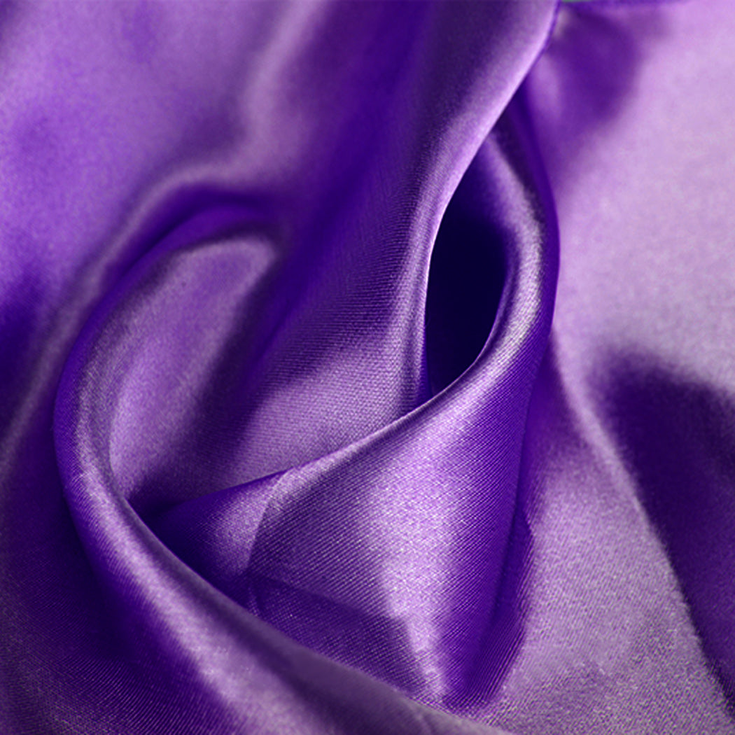 20x Table Runner Satin Chair Sashes Eggplant-1942353139684478980