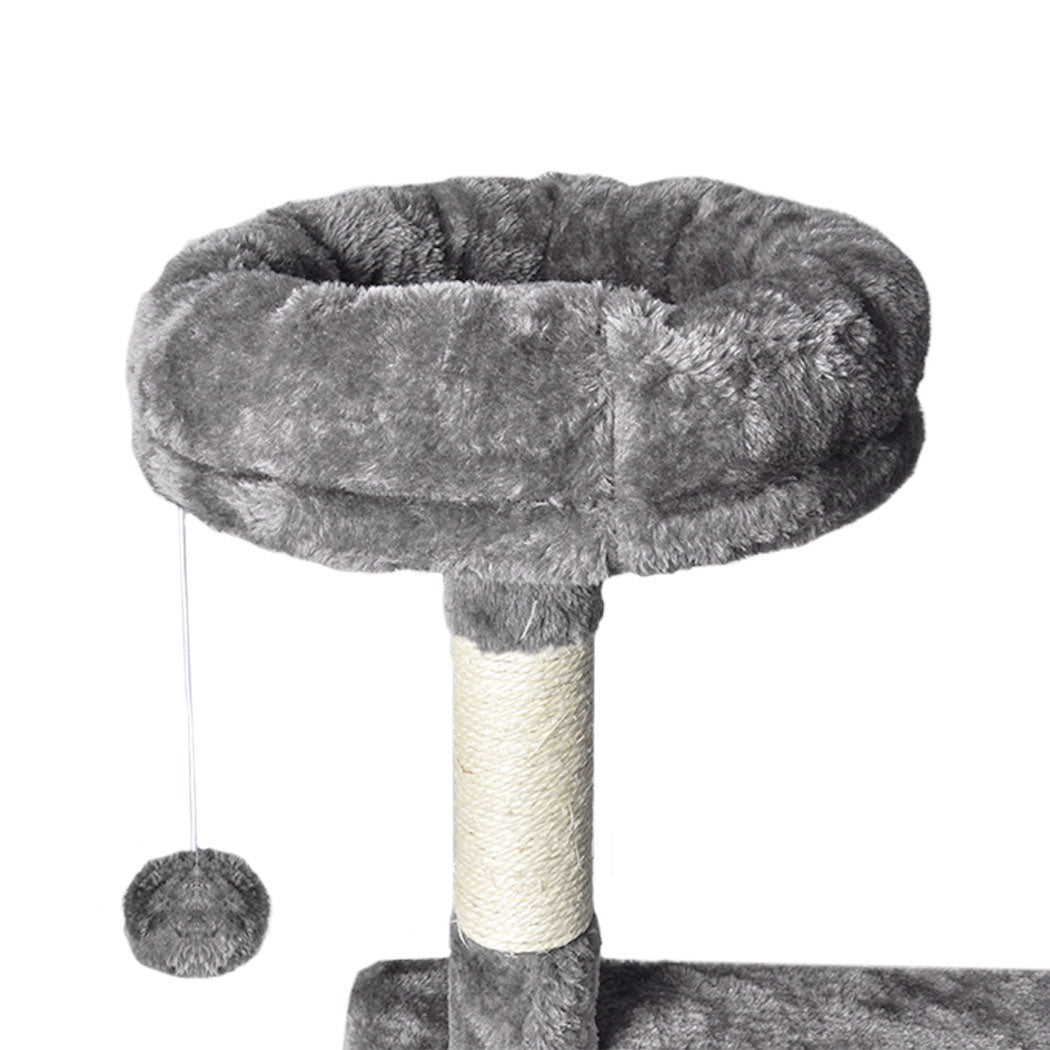 PaWz 130cm Cat Tree Toy Scratching Post Grey-1942353259566075908