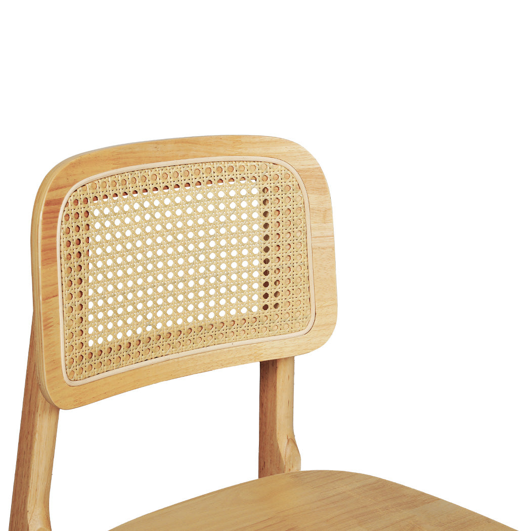 Levede 2x Rattan Dining Chair Wooden Kitchen Chair-1937319810849443844
