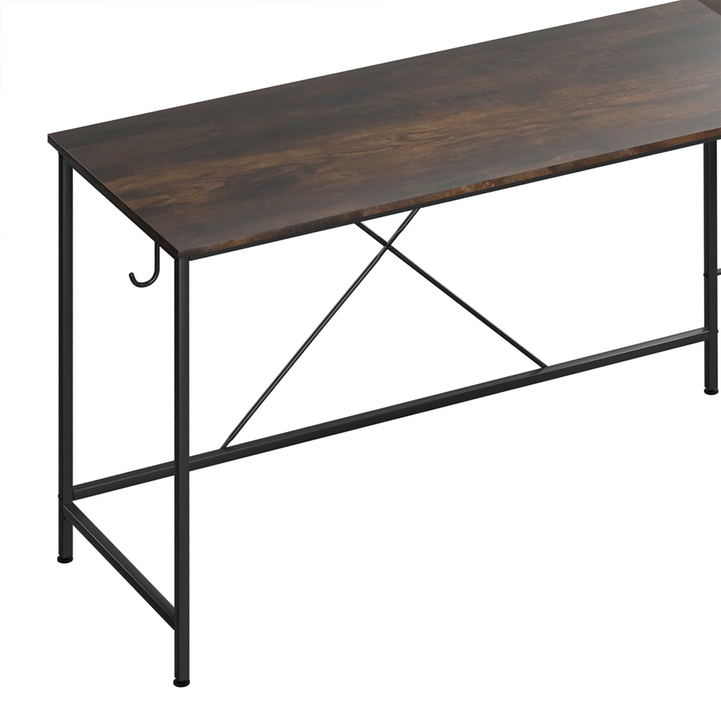 Levede Computer Desk Corner Desk Brown-1910112201935556612