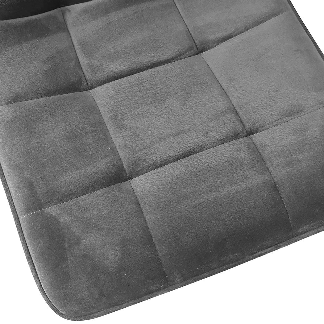 Levede 4x Dining Chairs Kitchen Velvet Grey-1910113287547260932