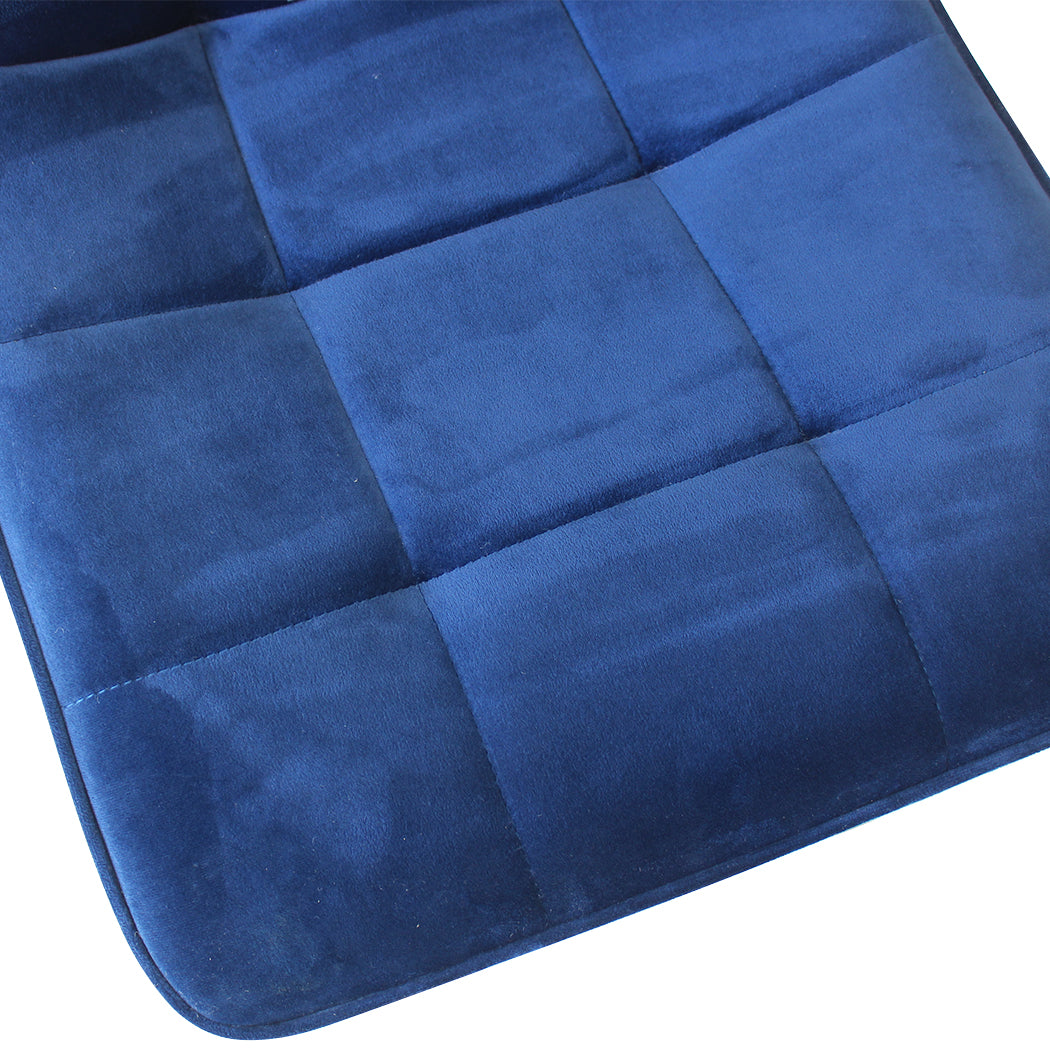 Levede 4x Dining Chairs Kitchen Velvet Blue-1910113287345934340