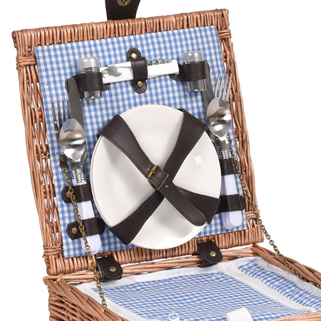 2 Person Picnic Basket Baskets Set Outdoor-1942353783921184772