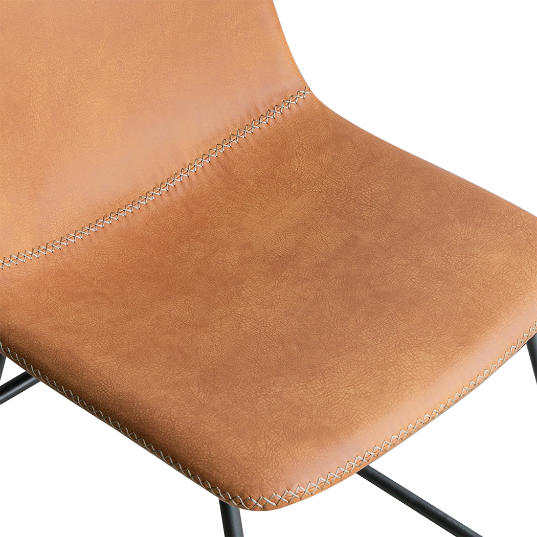 Levede 2x Dining Chairs Kitchen Table Brown-1910113301069697028