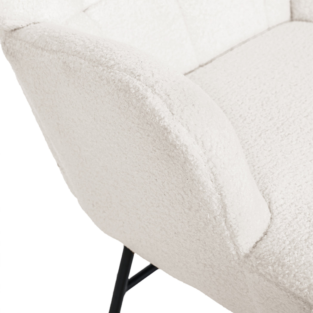 Levede Fleece Rocking Chair-1910112200106840069
