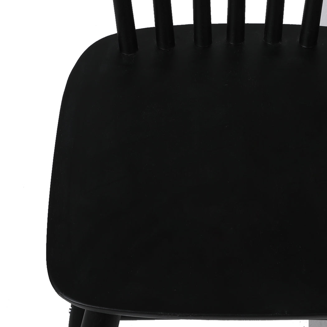 Levede 2x Dining Chairs Kitchen Winsor Black-1910113281712984069