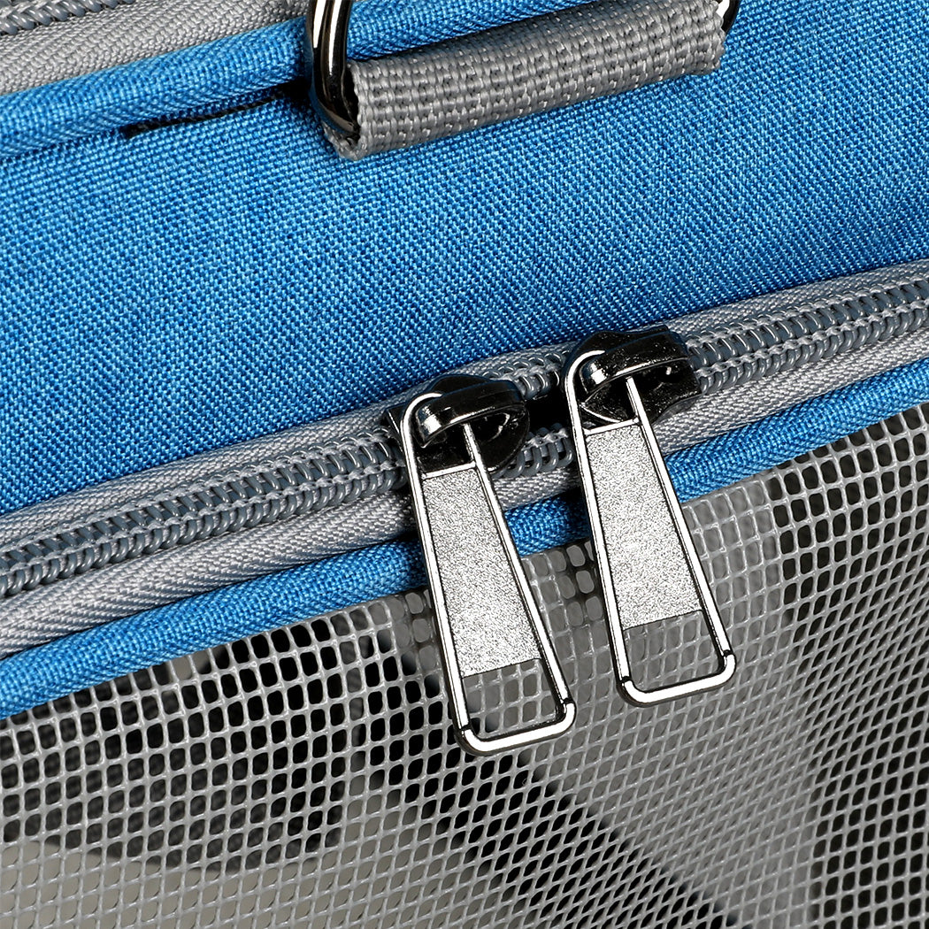 Pawz 3 in 1 Pet Soft Crate Dog Cat Carrier M Size Blue-1942353703981944837