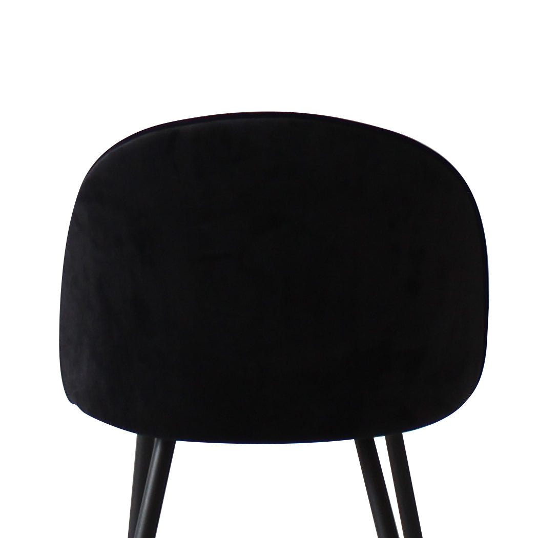 Levede 2x Dining Chairs Kitchen Cafe Black-1910113282501513221