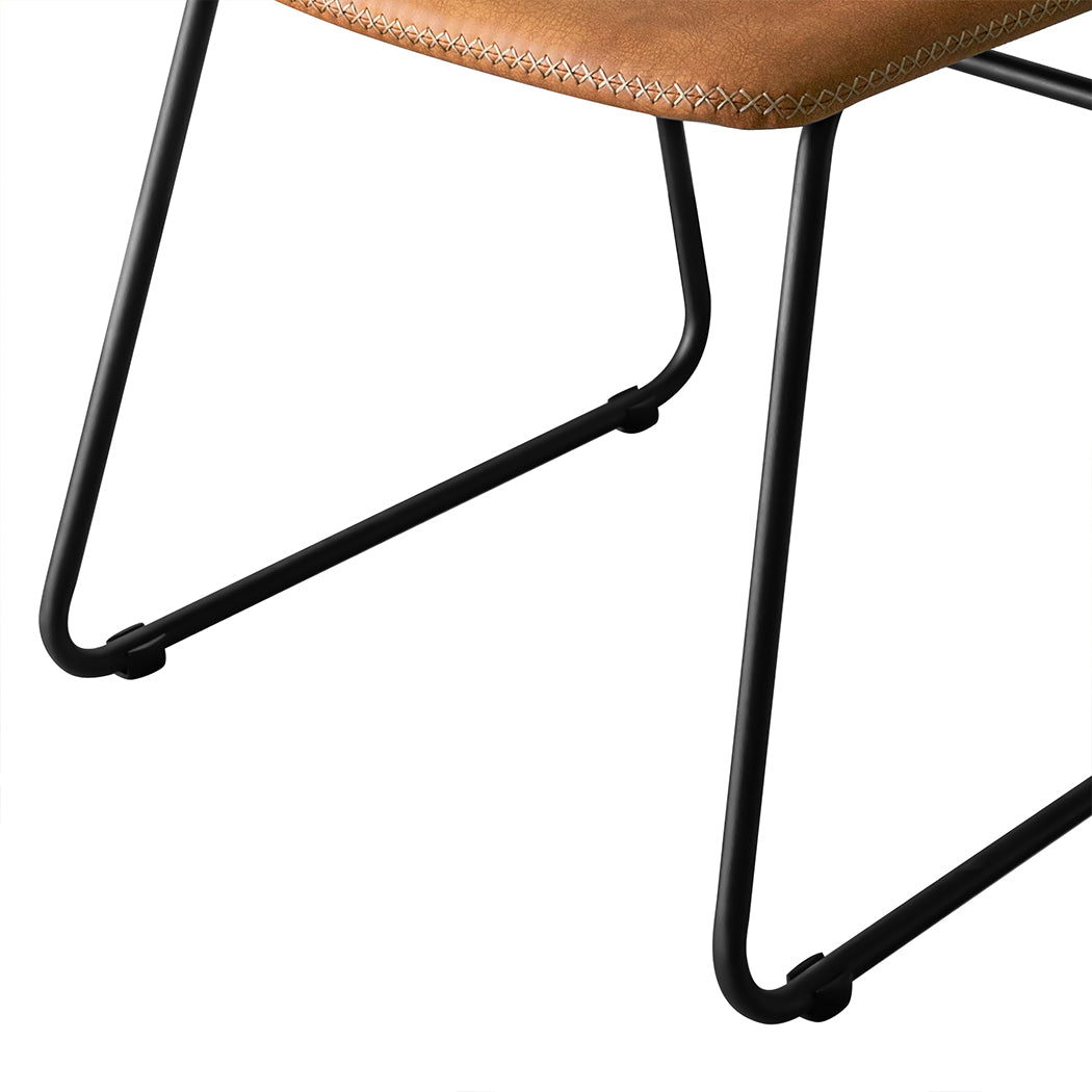 Levede 2x Dining Chairs Kitchen Table Brown-1910113301069697029