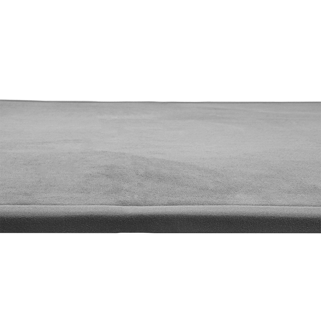 Marlow Coral Velvet Area Rugs Large Mat 120x200cm Grey-1942353699745697797