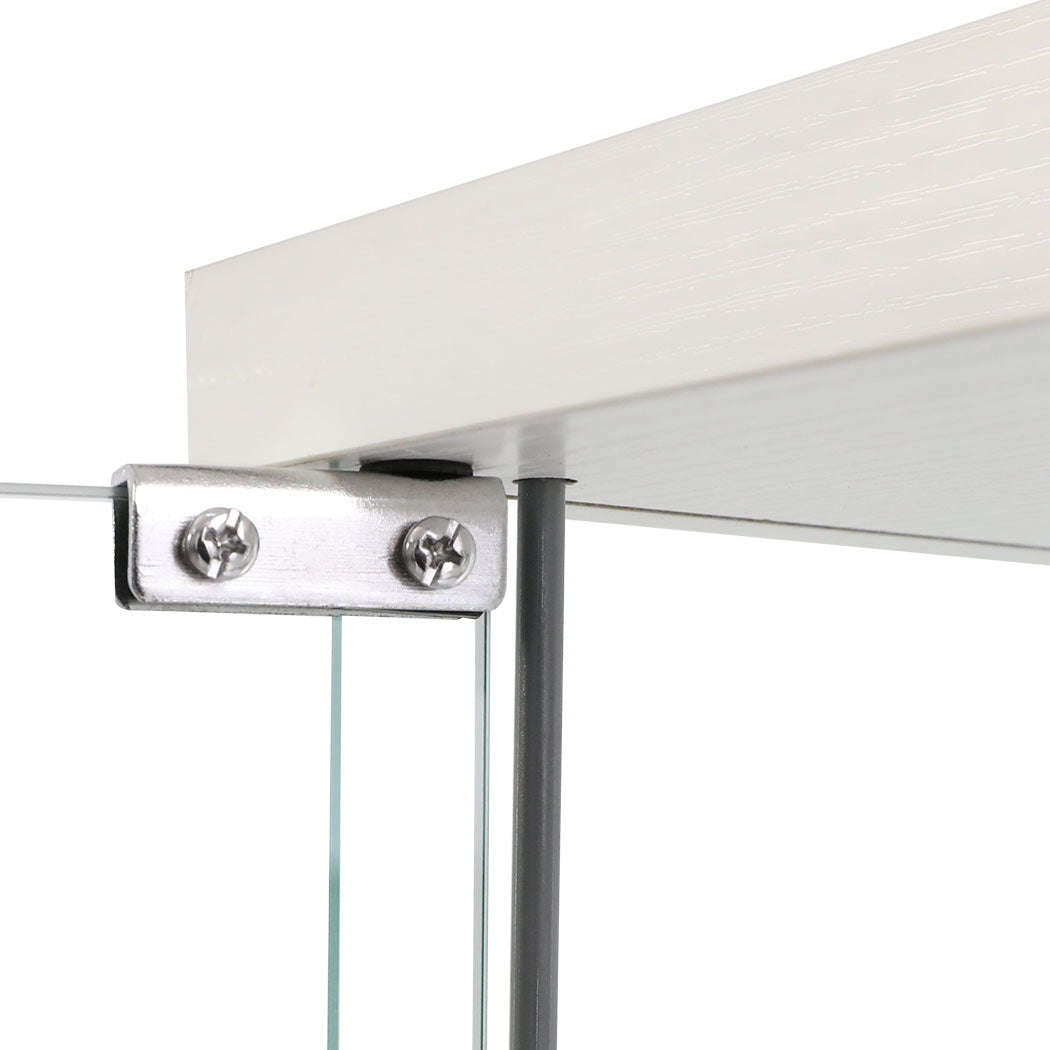 Stacked Display Cabinet Tempered Glass White-1917016730077630469