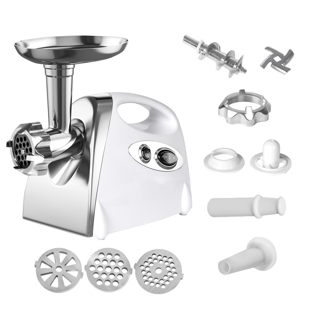 800W Electric Meat Grinder Mincer Sausage White-2006733080936714245