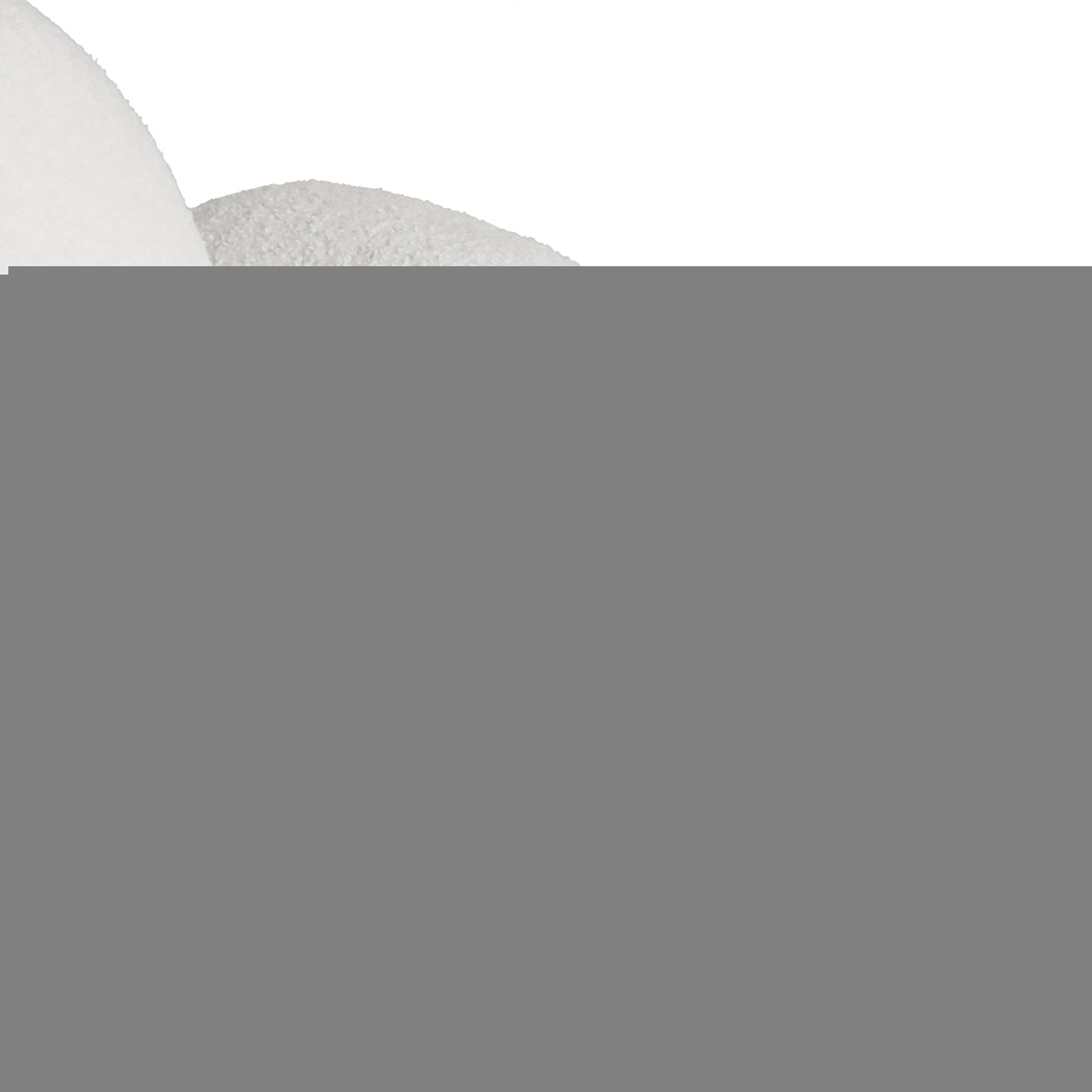 Levede Sofa Chair Fleece Upholstered Single White-1937319787176792069