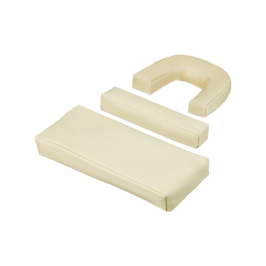 Levede Foldable Beach Lounge Chairs with Face Hole Khaki-1910112249029201925