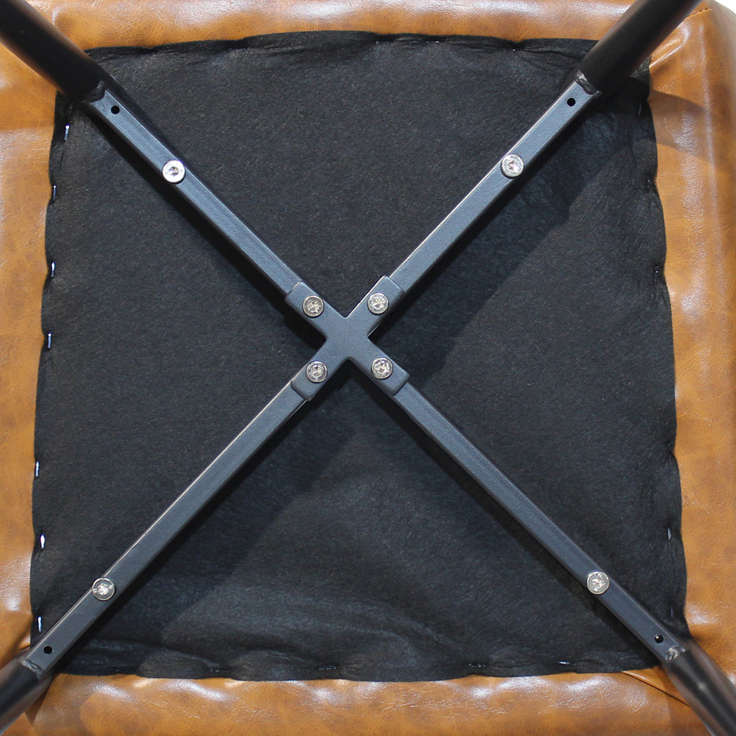 Dining Chairs x 4 Padded Seat PU Faux Leather-1910112199922290693