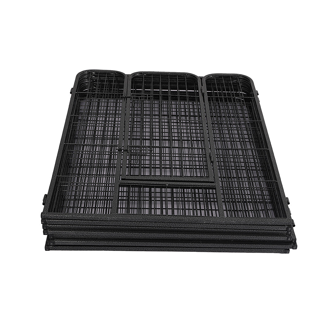 PaWz 8 Panel Pet Dog Playpen Puppy Exercise Black 2.5kg Mackerel & Lamb-1942353116754219013