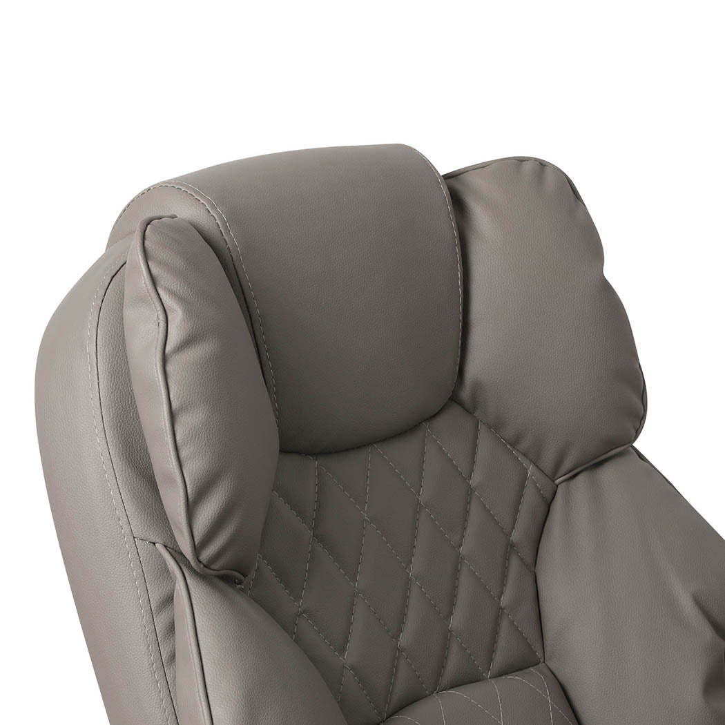 Levede Gaming Chair Office Computer Grey No Footrest-1910112923154518021