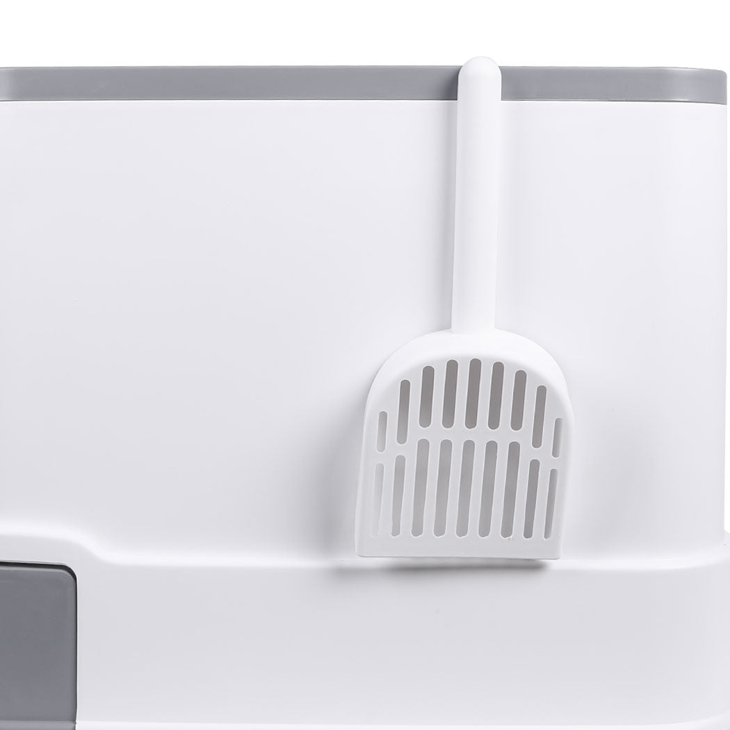 PaWz Cat Litter Box Fully Enclosed Kitty Grey-1942353064967147525