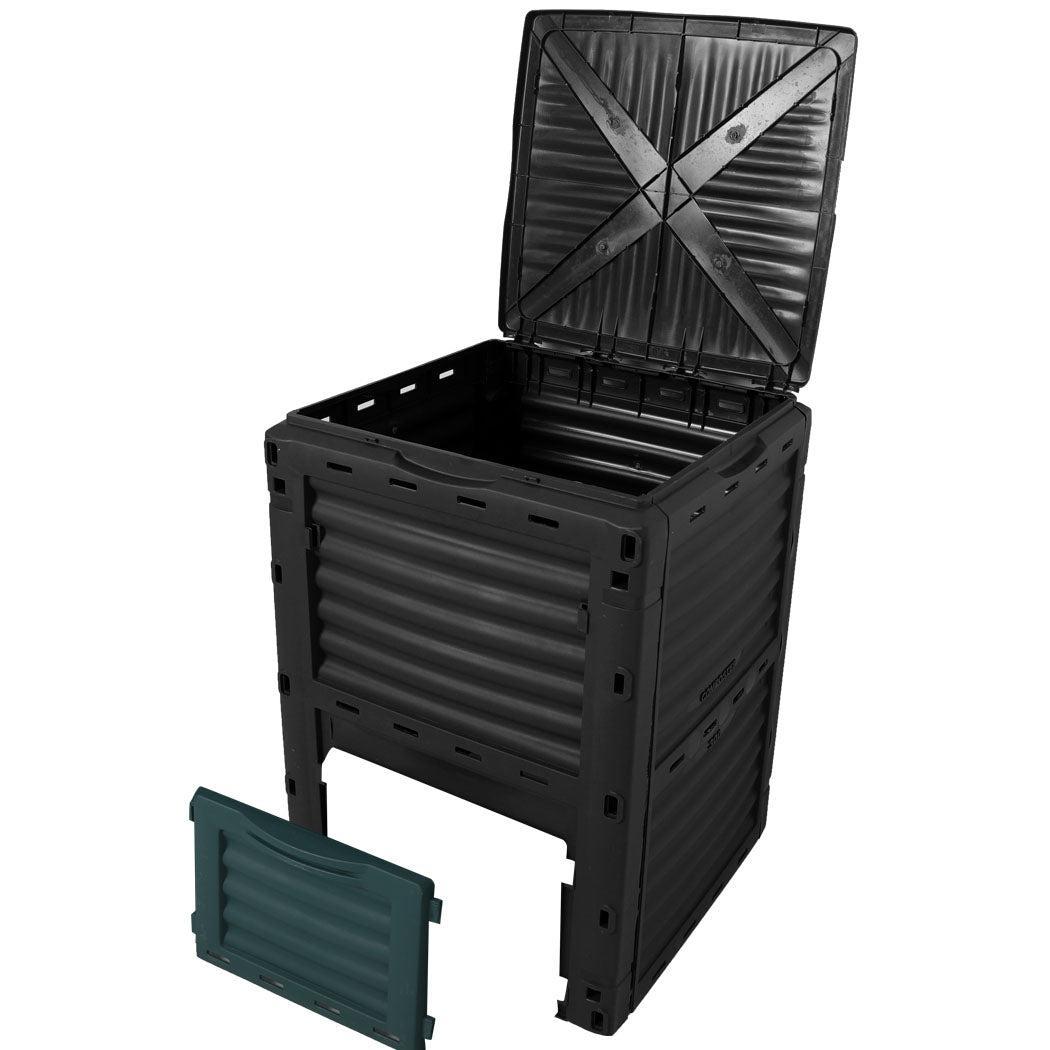Lambu 290L Compost Bin Food Waste Recycling Black-1942353089948422149