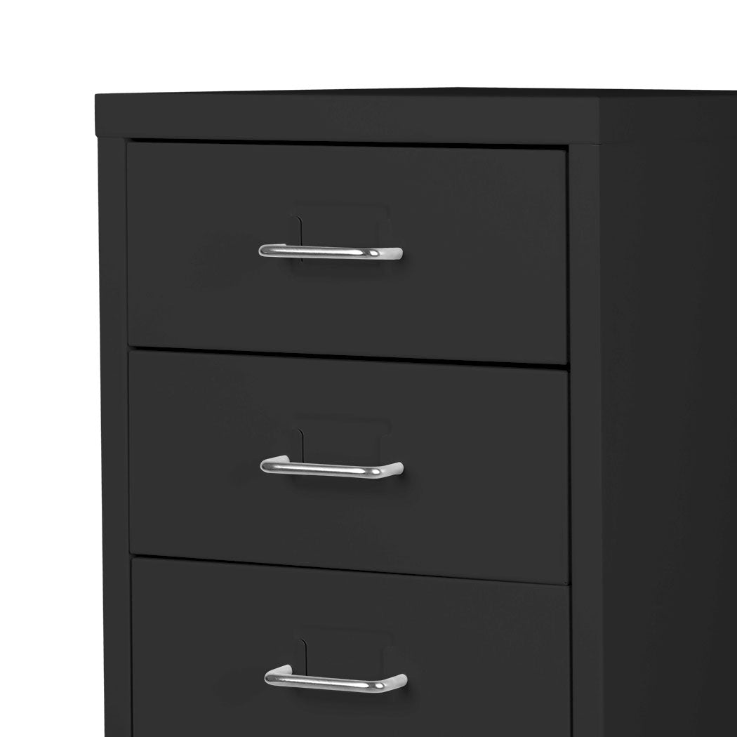 Levede 8 Drawer Office Cabinet Drawers Black-1917016720166490117