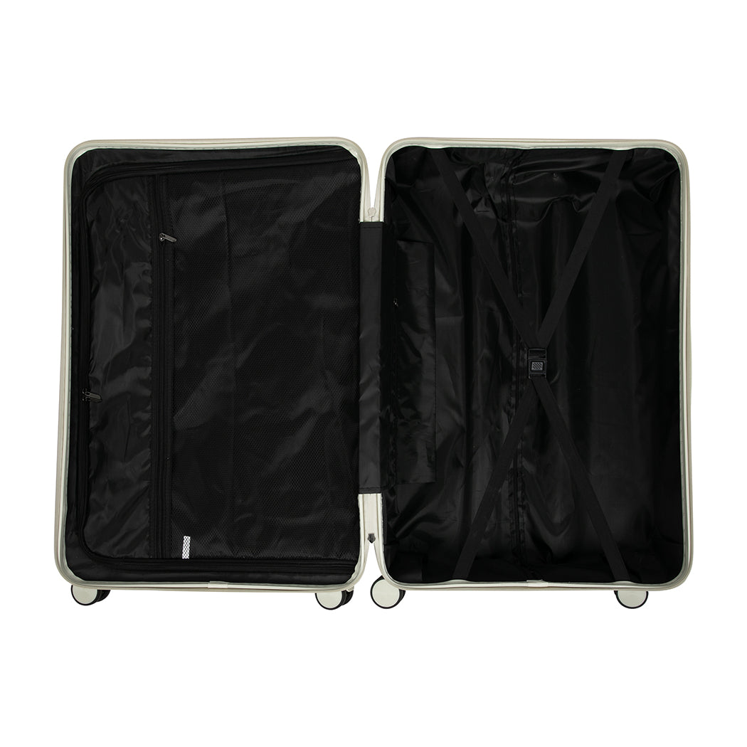 Slimbridge Luggage Suitcase Trolley White 3pc 20"+24"+28"-1942352948675874821