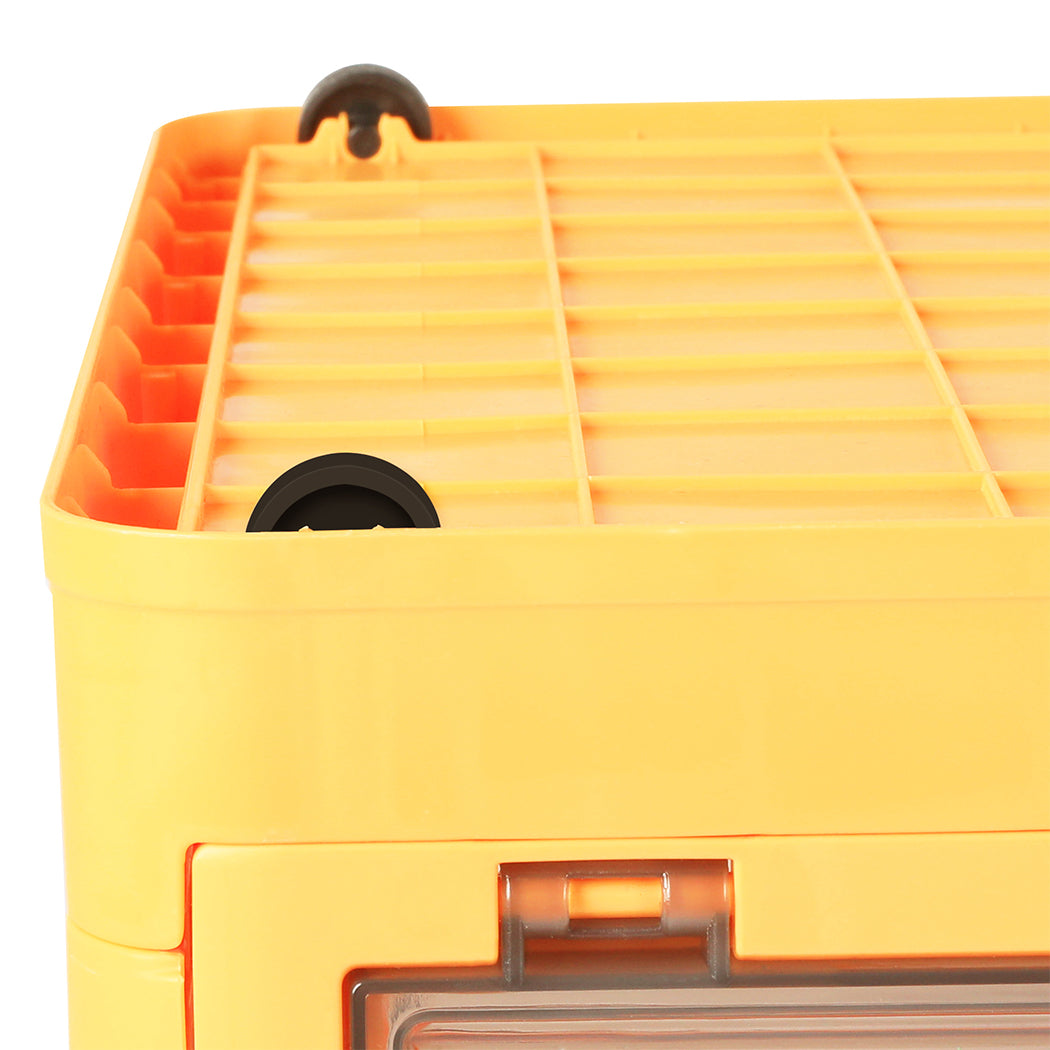 Storage Containers with Lid Clothes S Orange Small-1942352813438930949