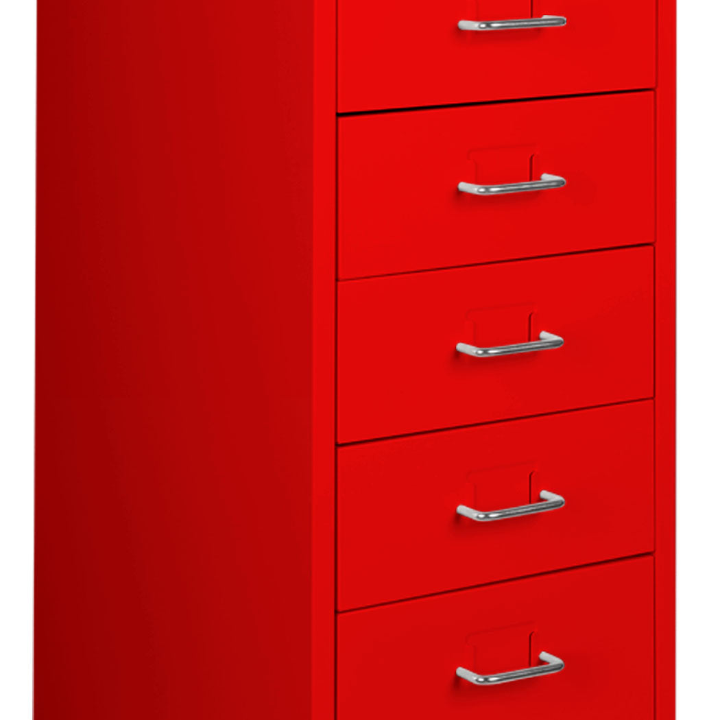 Levede 5 Drawer Office Cabinet Drawers Red-1917016720799830021