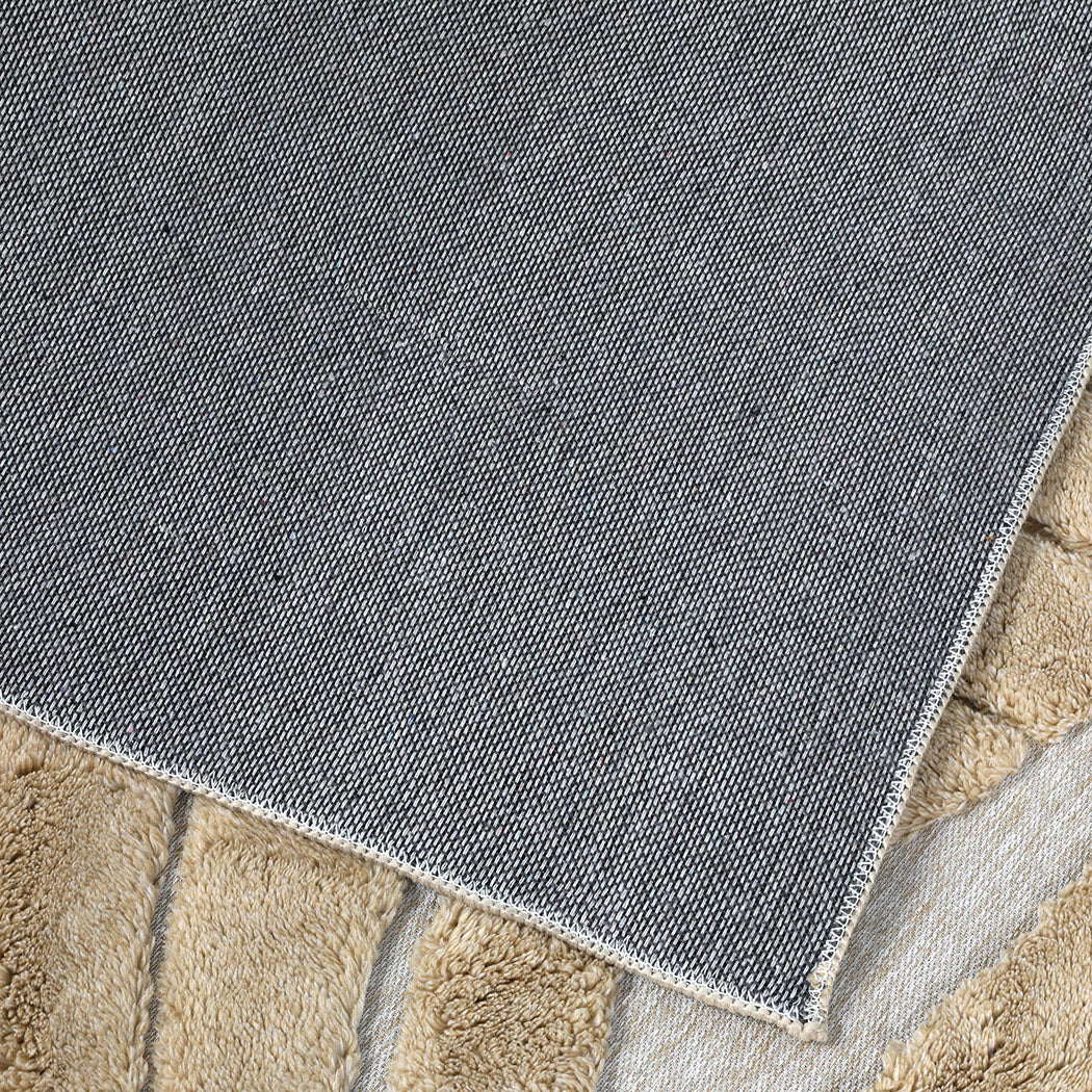Marlow Floor Rug Soft Embossed Carpet Non Slip Plush Shaggy Rugs Leaf Pattern-1942353627809189893
