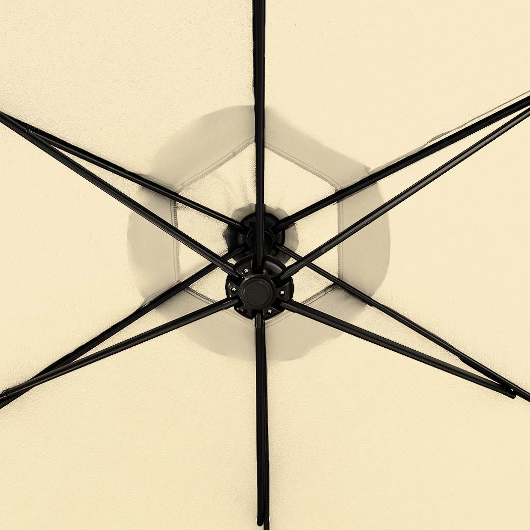 Mountview 3M Outdoor Umbrella Beach Beige With Base-1942353021505769477