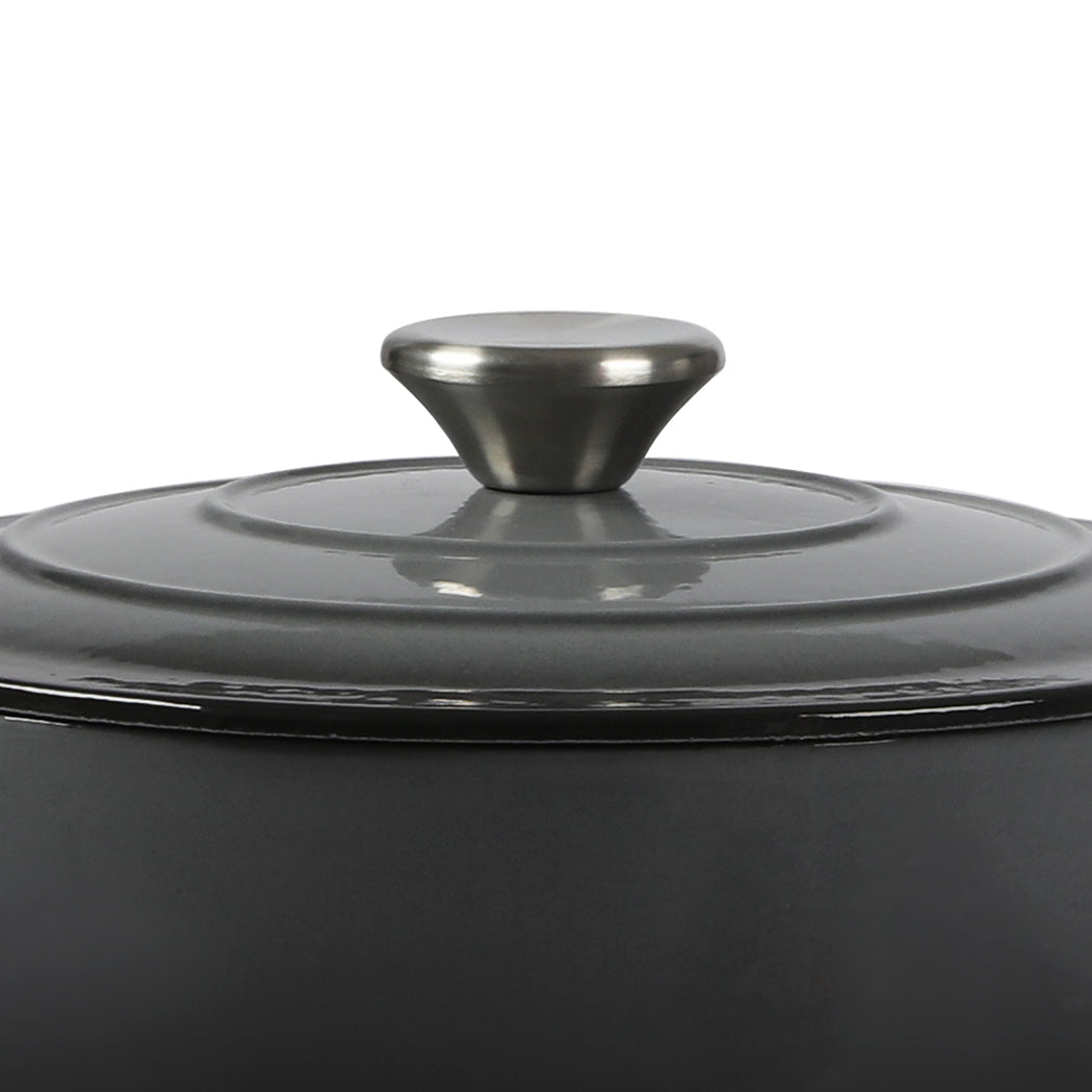 TOQUE 4L Enamel Dutch Oven Pot in Black Colour-1942352918816624645