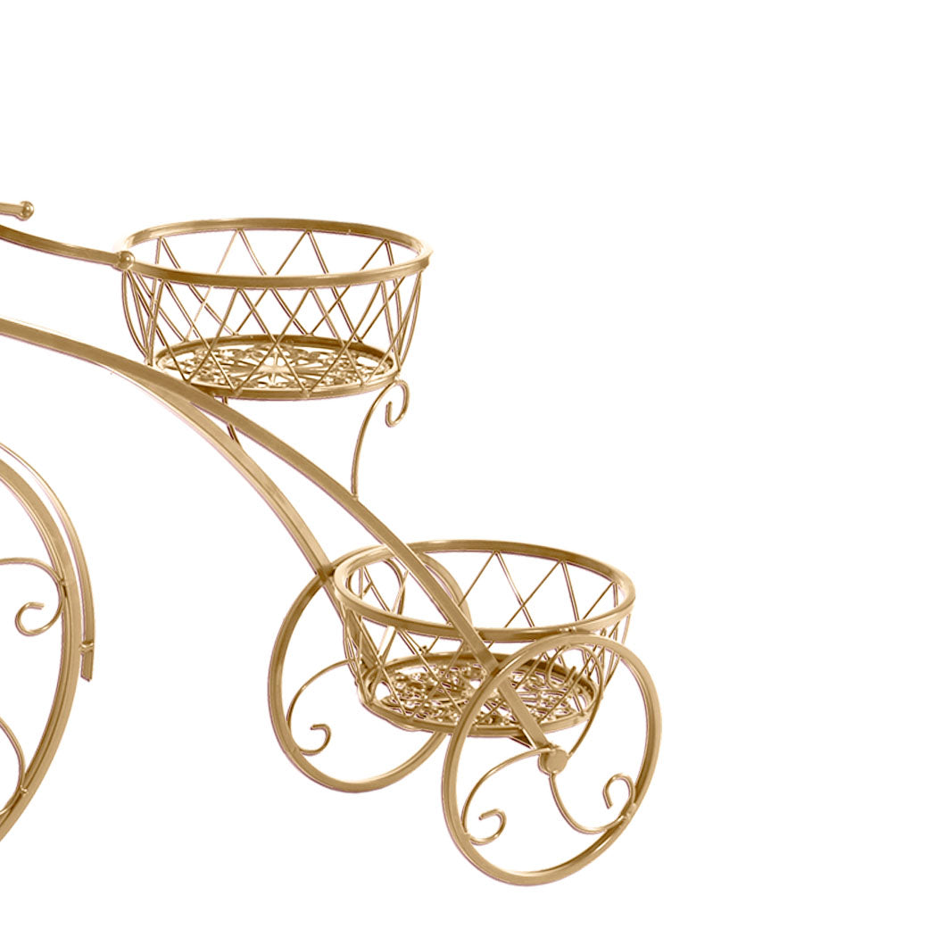 Levede Plant Stand Outdoor Indoor Metal Gold-1942353738241019909