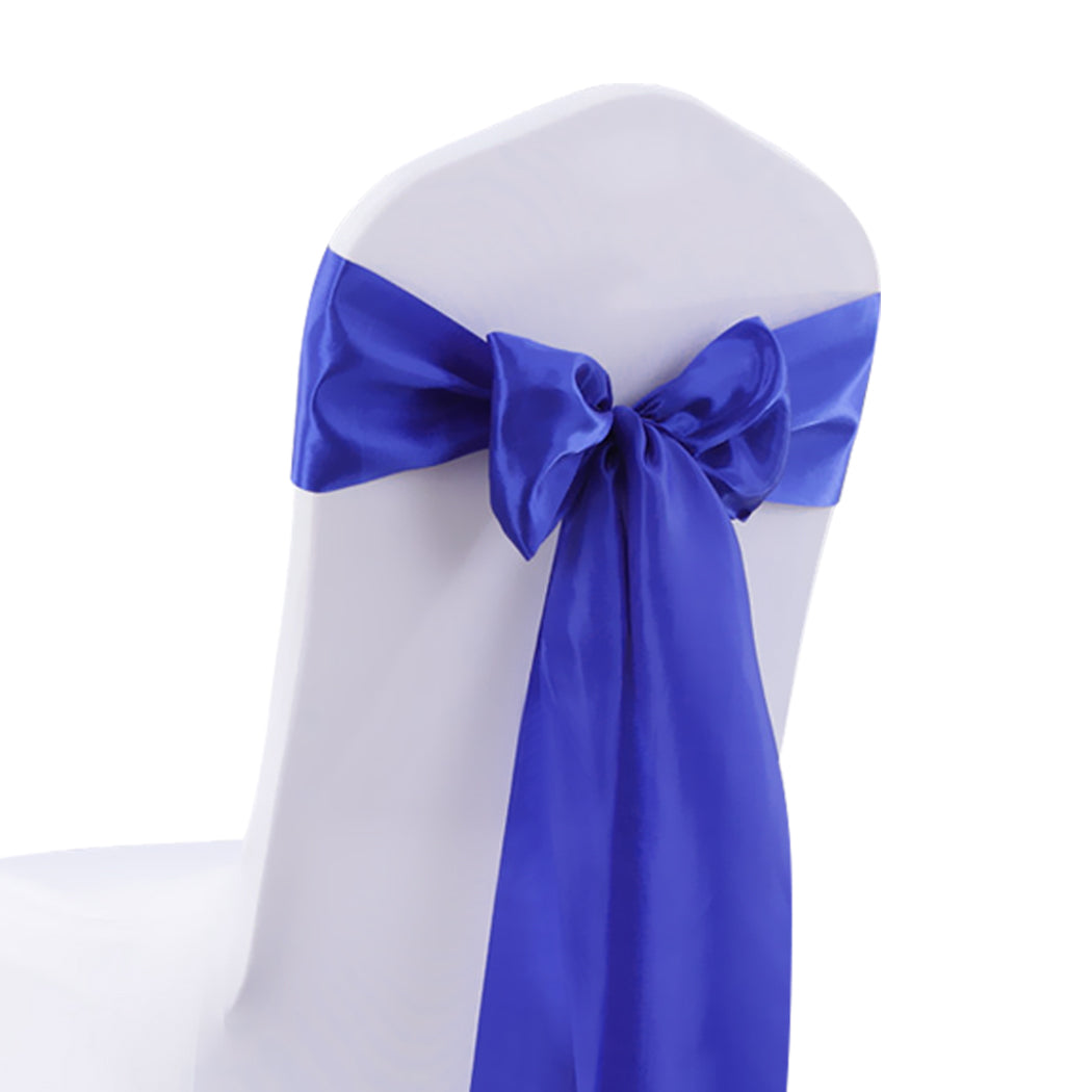 20x Satin Chair Sashes Covers Wedding Navy-1942353140322013189