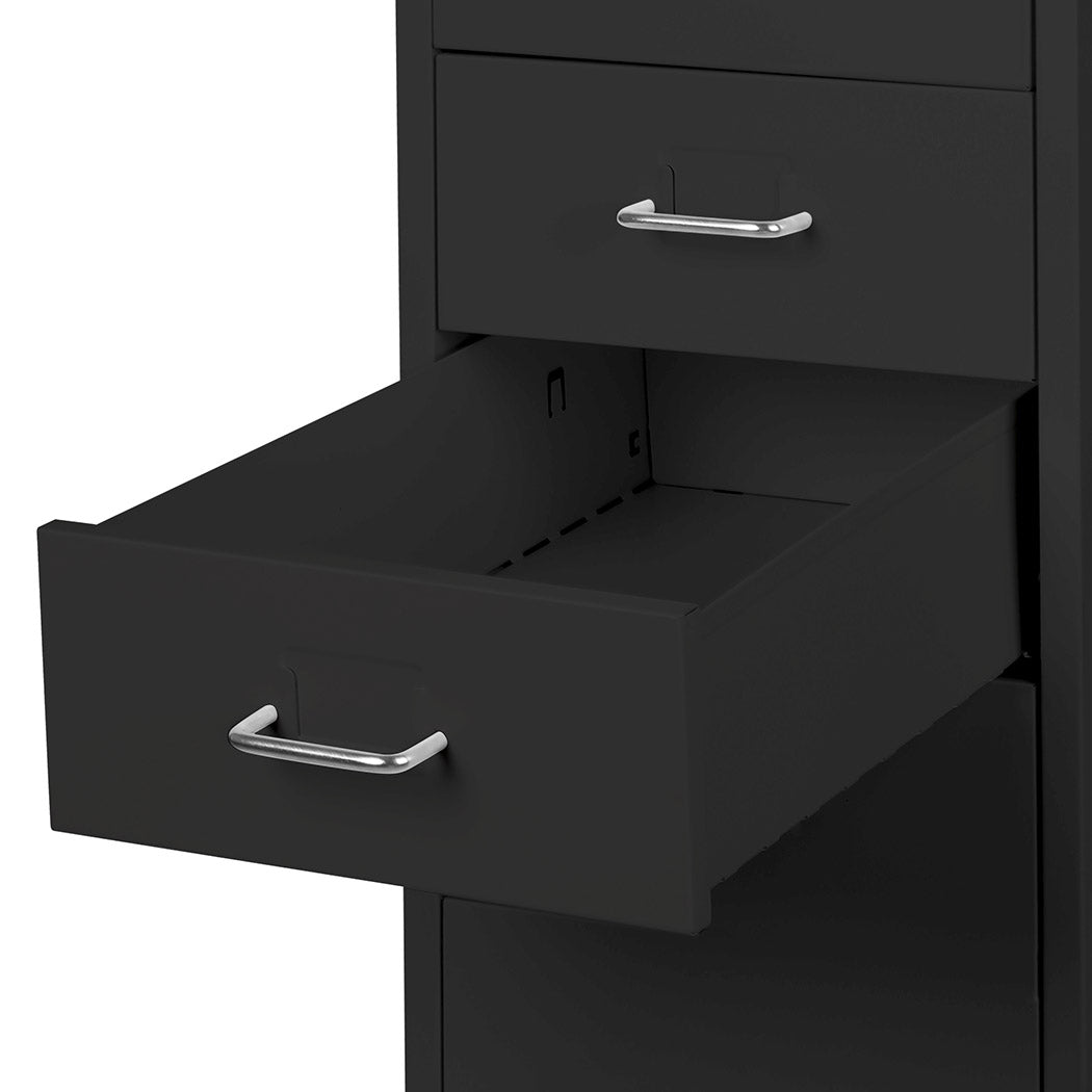 Levede 5 Drawer Office Cabinet Drawers Black-1917016720648835077