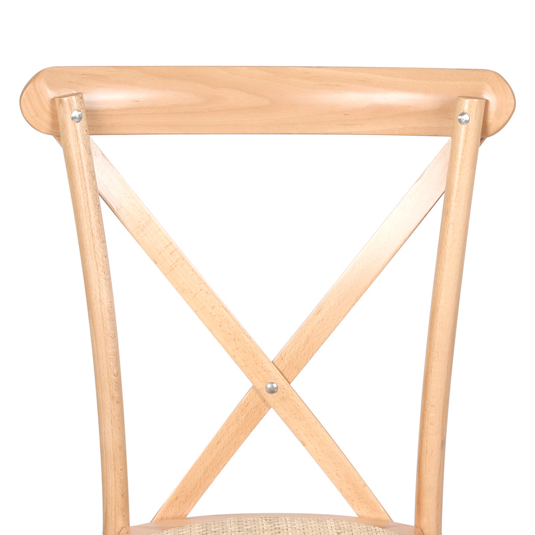 Levede 2X Dining Chairs Cross Back Chair-1910112199226036225