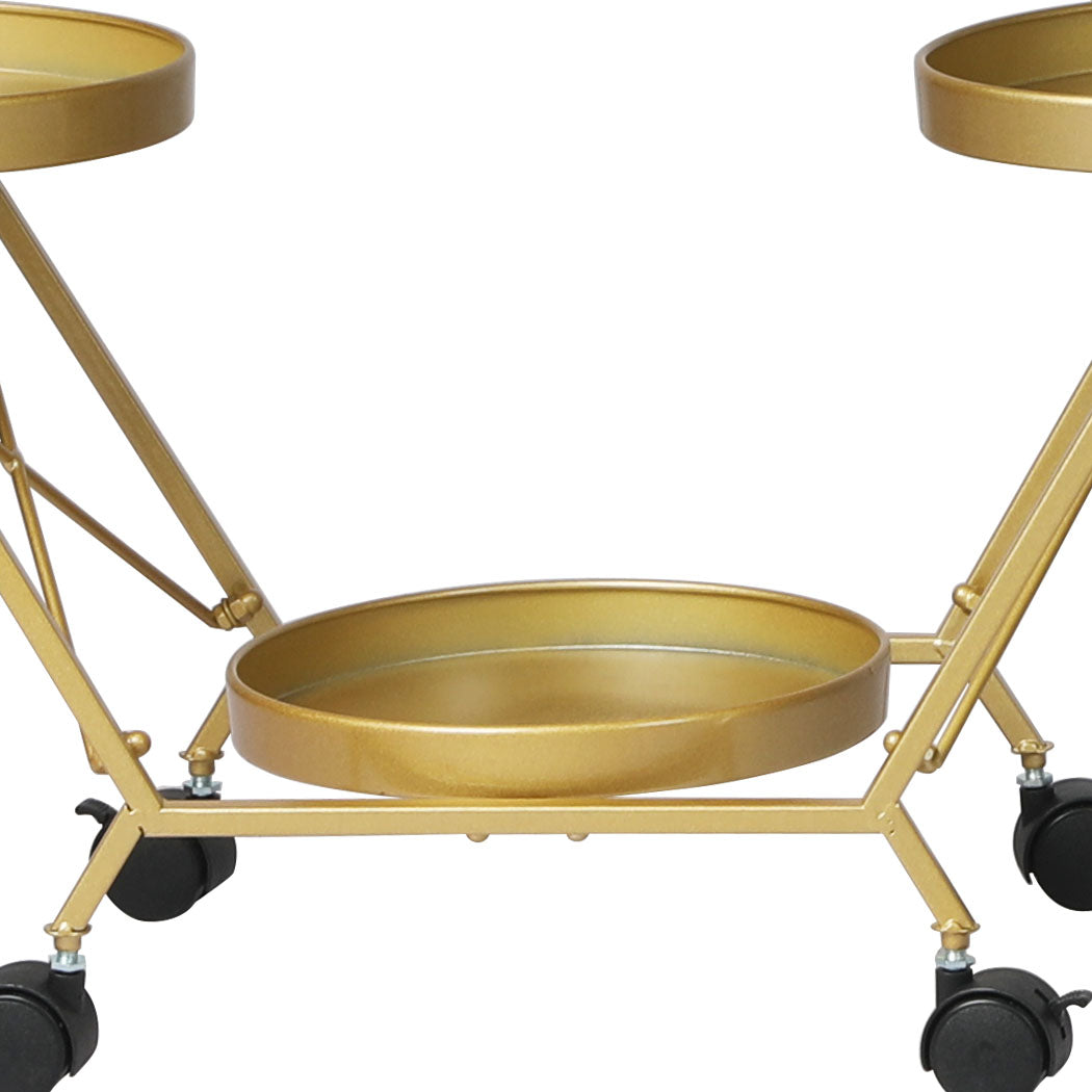 Levede Plant Stand Garden Outdoor Indoor Gold-1942353751700541445
