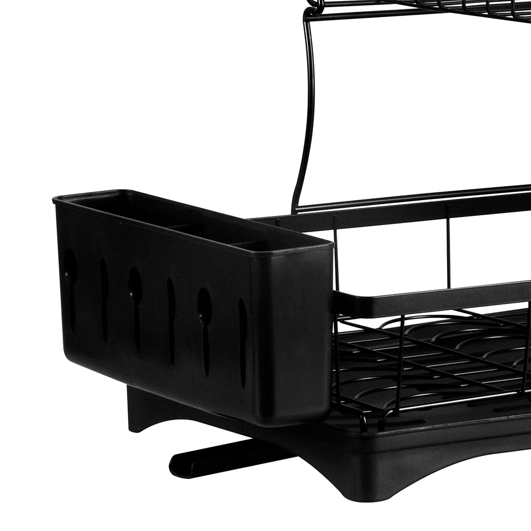 TOQUE Detachable Dish Drying Rack Cutlery Black-1942352917025656837