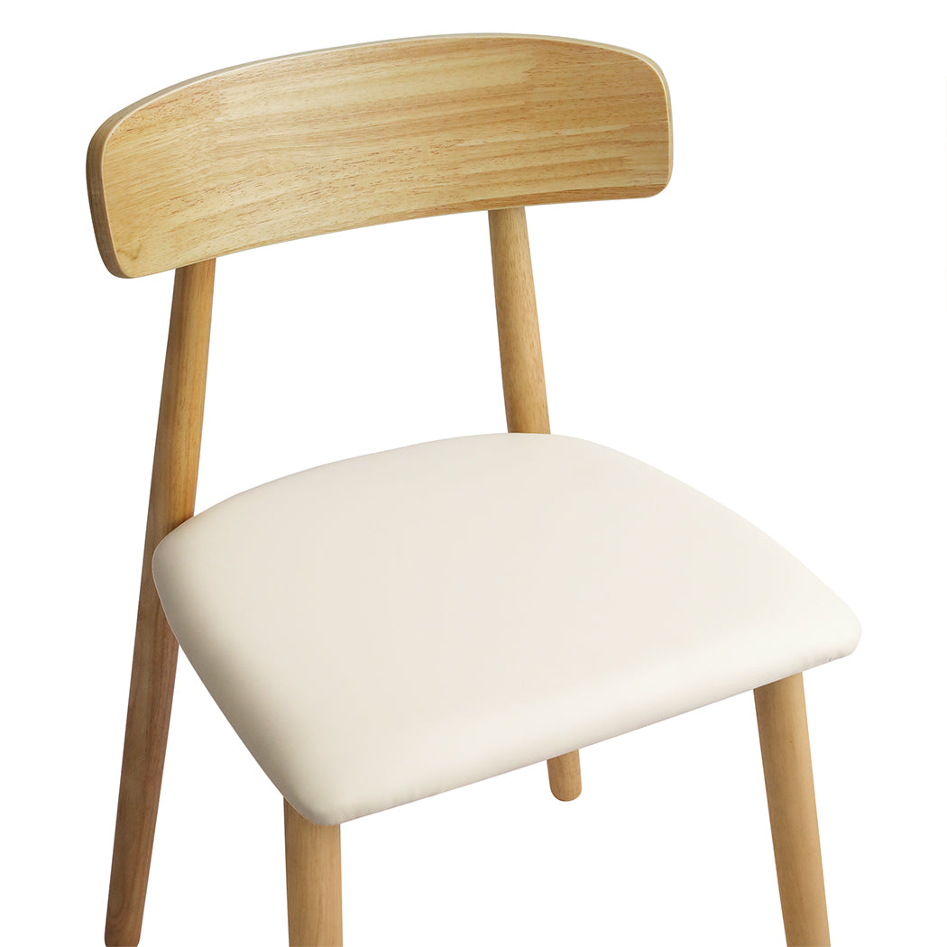 Levede 2x Dining Chairs Kitchen Chair Natural-1910113301430407173