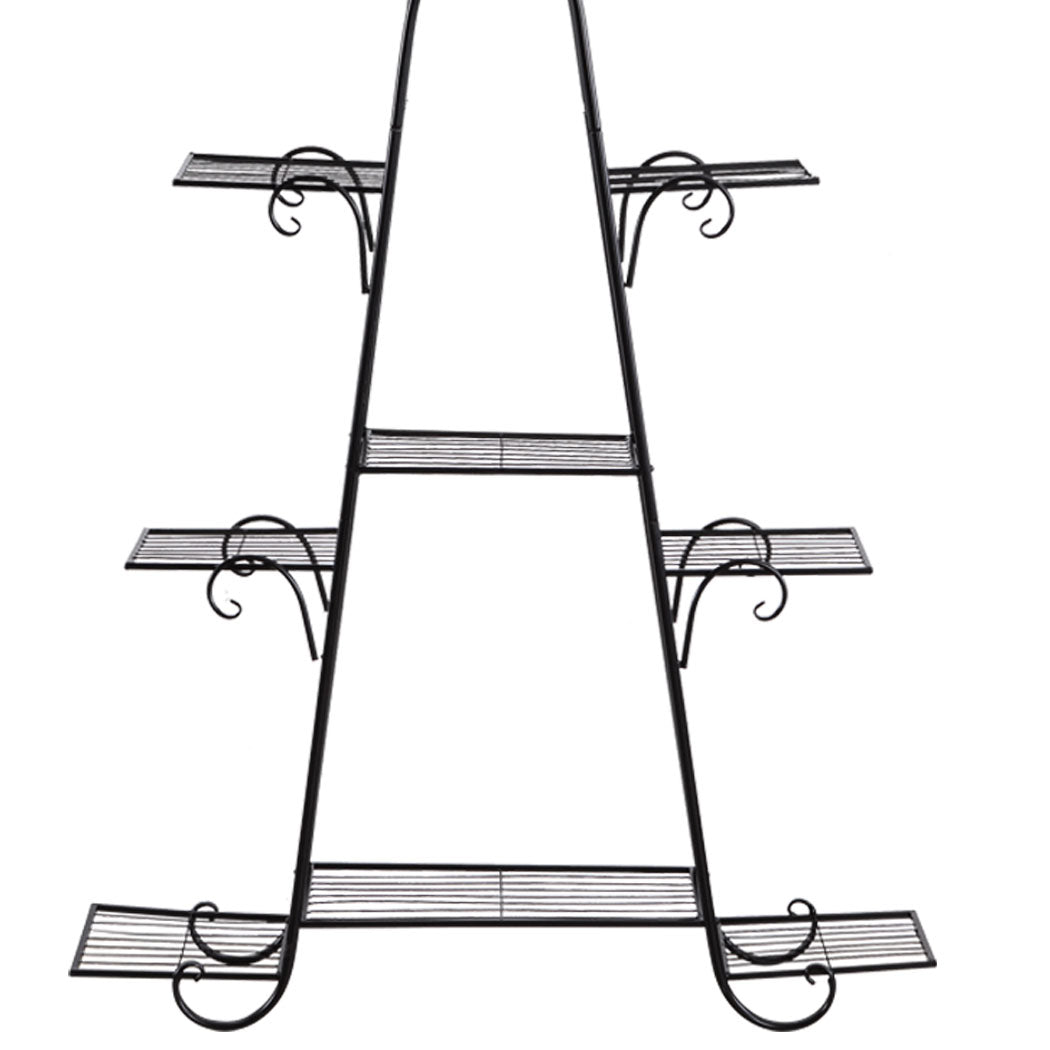 Levede Outdoor Indoor Metal Plant Stand Black-1942353739742580741