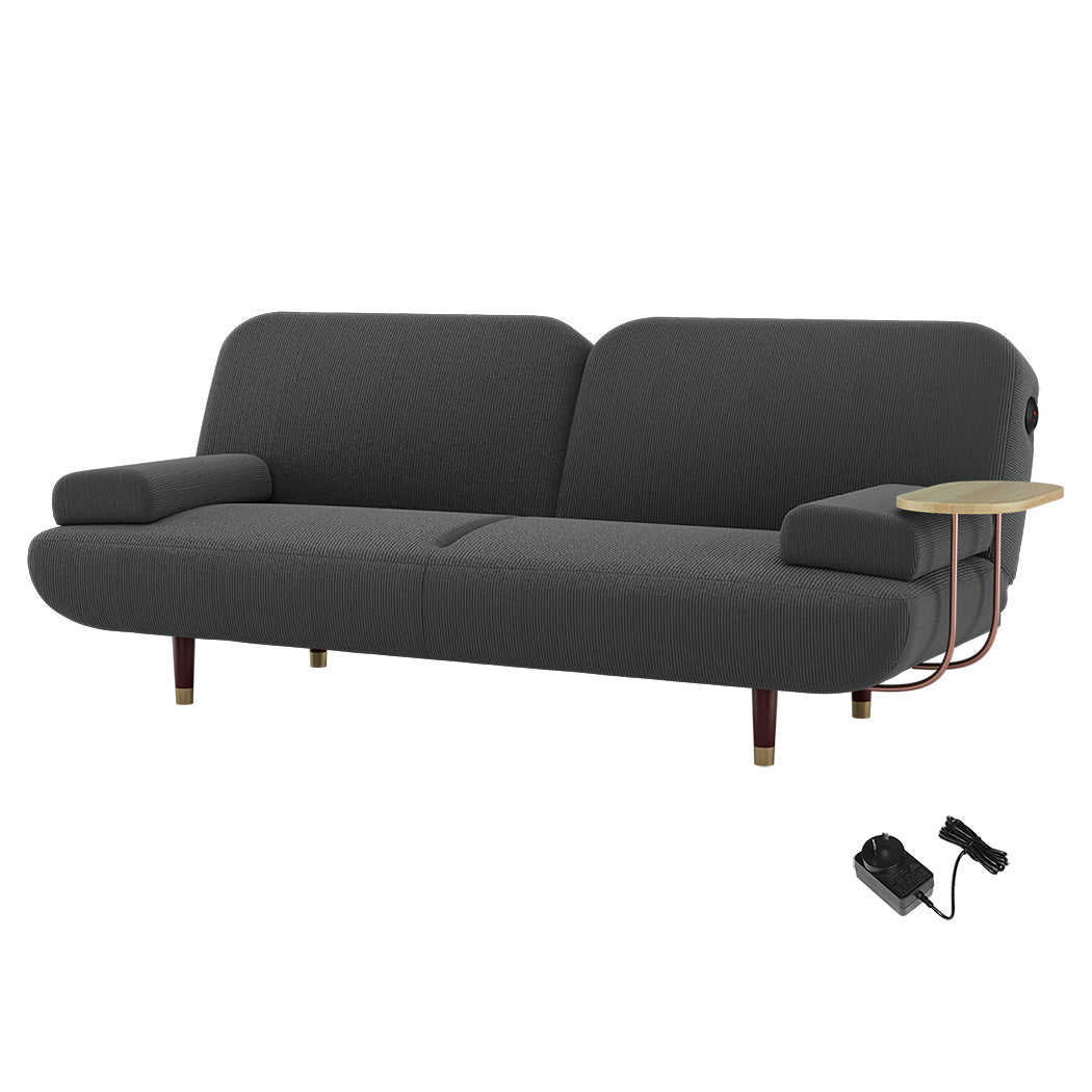 LEVEDE  CONVERTIBLE SOFABED WITH USB CHARGE AND SIDE TABLE-1937319787348758528