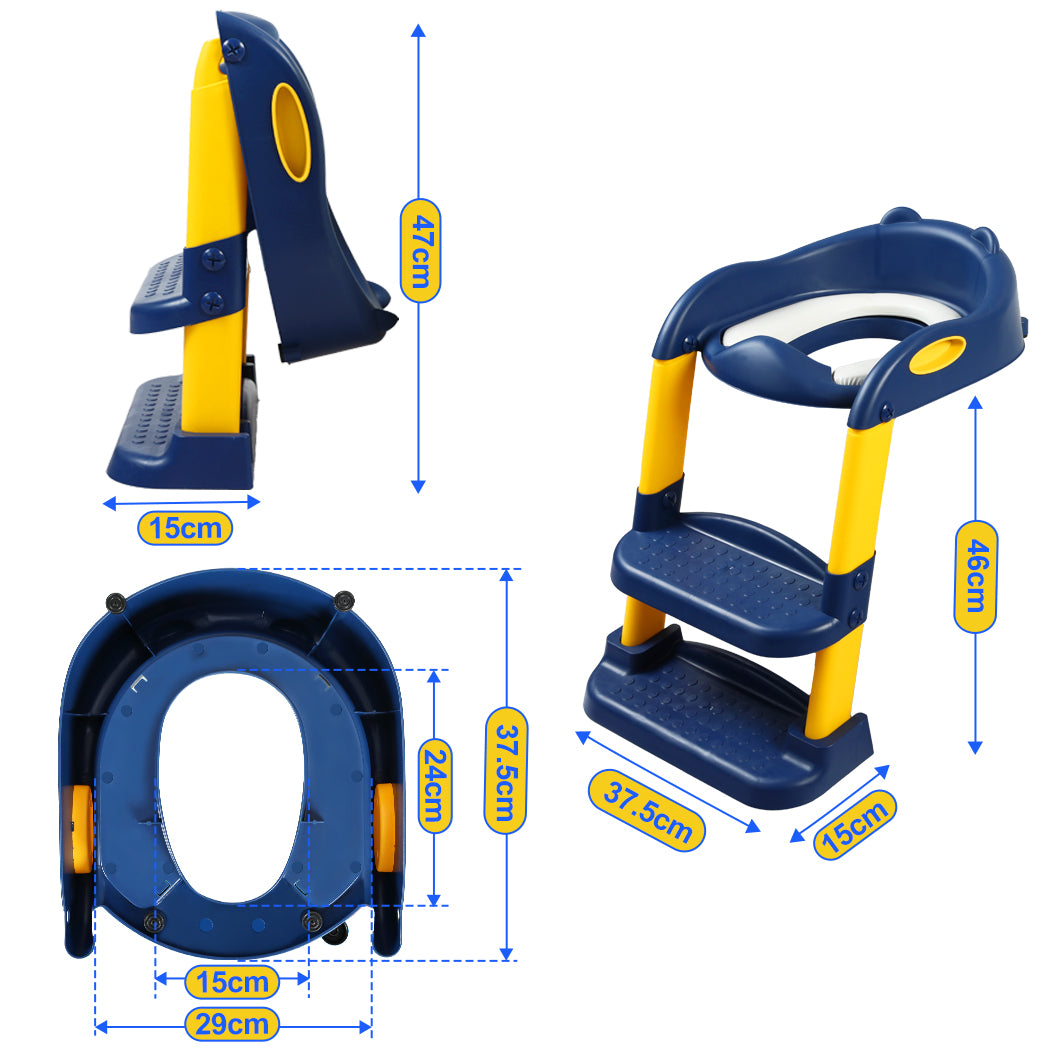 BoPeep Kids Toilet Ladder Blue-1910112817940402178