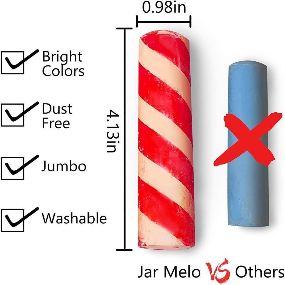 Jar Melo Washable Sidewalk Chalk - 24 Colours Kit-1910112389186064389