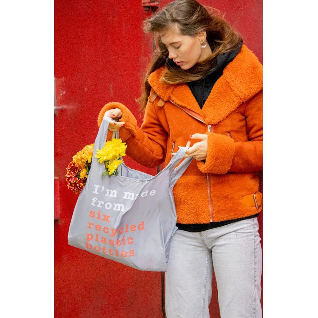 KIND BAG Reusable Bag - Medium| Recycle Grey & Coral-1910112376187916293