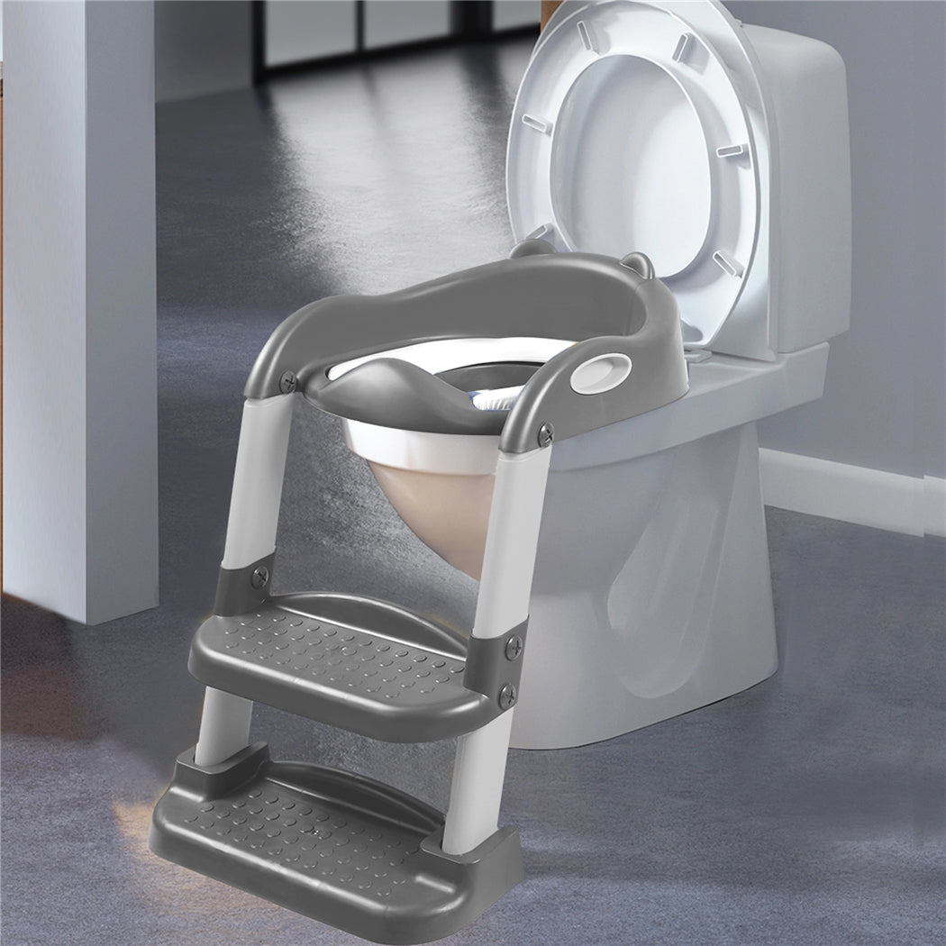 BoPeep Kids Toilet Ladder Grey-1910112818120757254